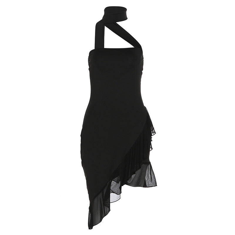 Off Shoulder Slim Fit Halter Dress That Flatters a Fuller Bust